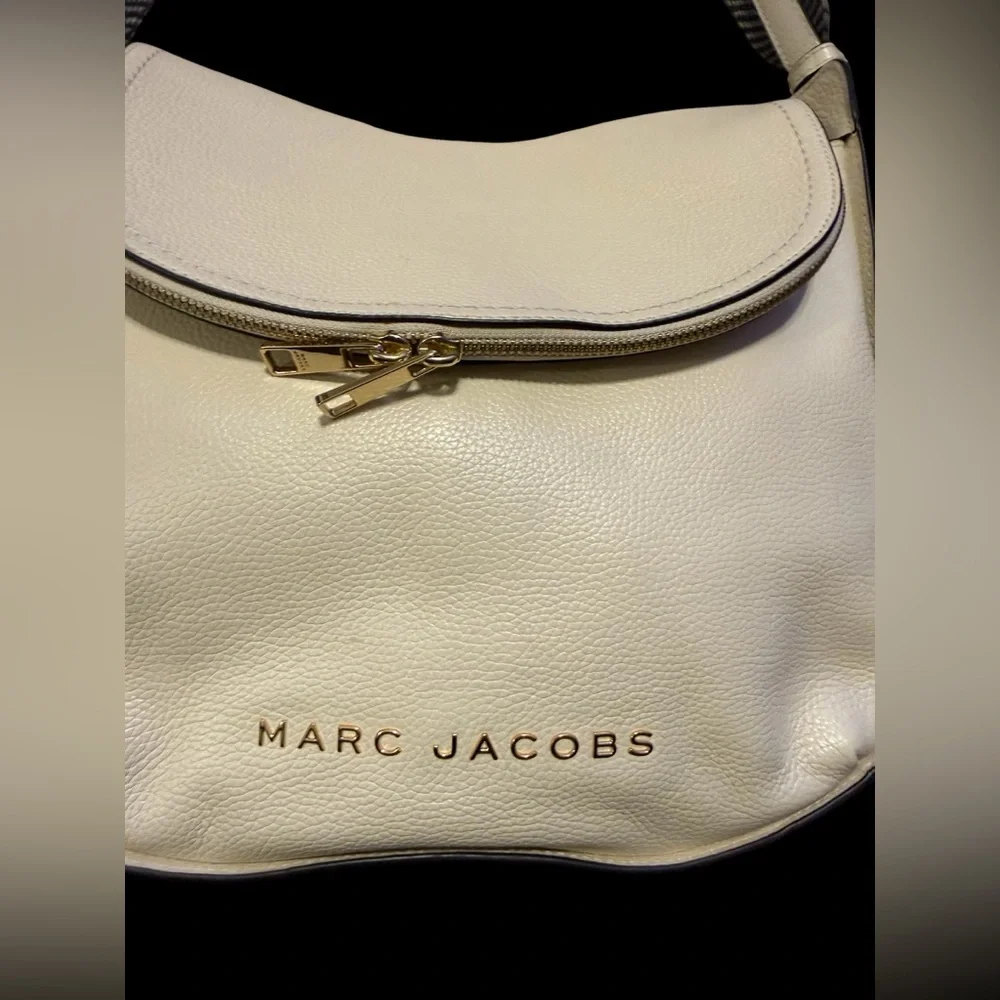 Marc Jacobs Shoulder Bag Purse Groove Leather Marshmallow - Picture 4 of 16